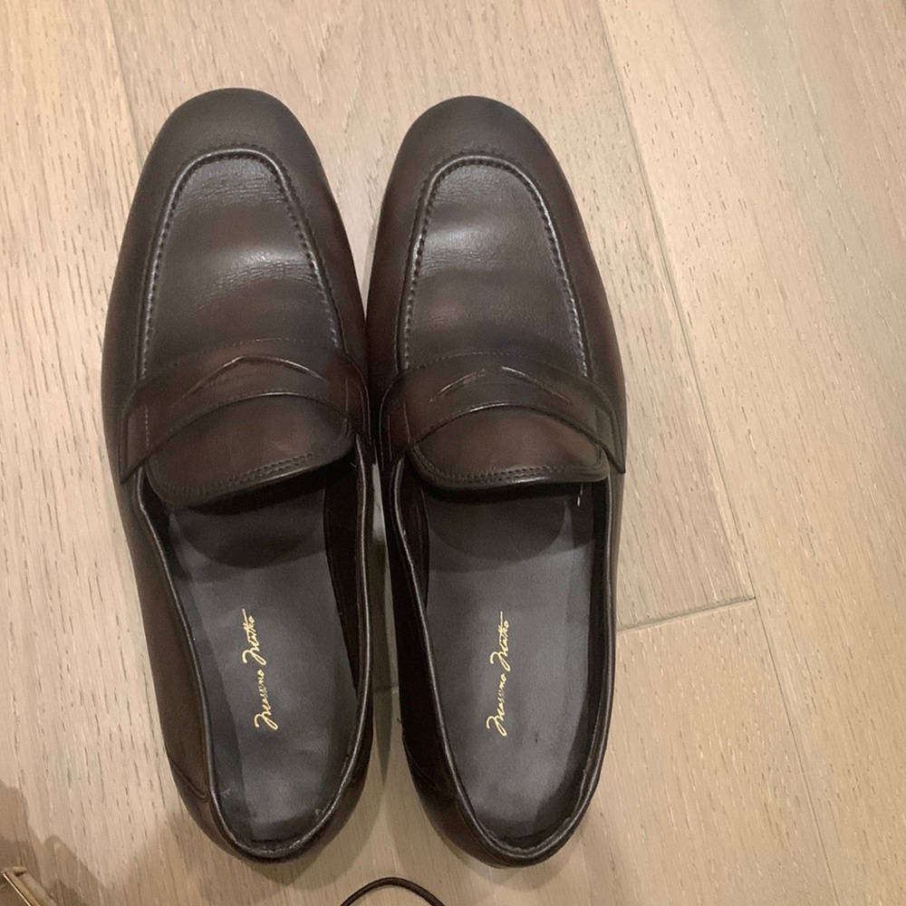 Brown slip on loafers